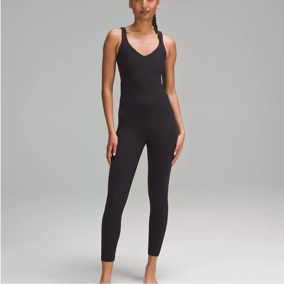 Lululemon align bodysuit Full Length 28” Tank size 2 black - Picture 1 of 8